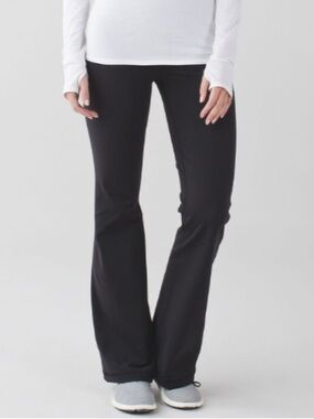 Lululemon Groove Flare Yoga Pant 31.5”  W/ Patterned Waistband - Description!